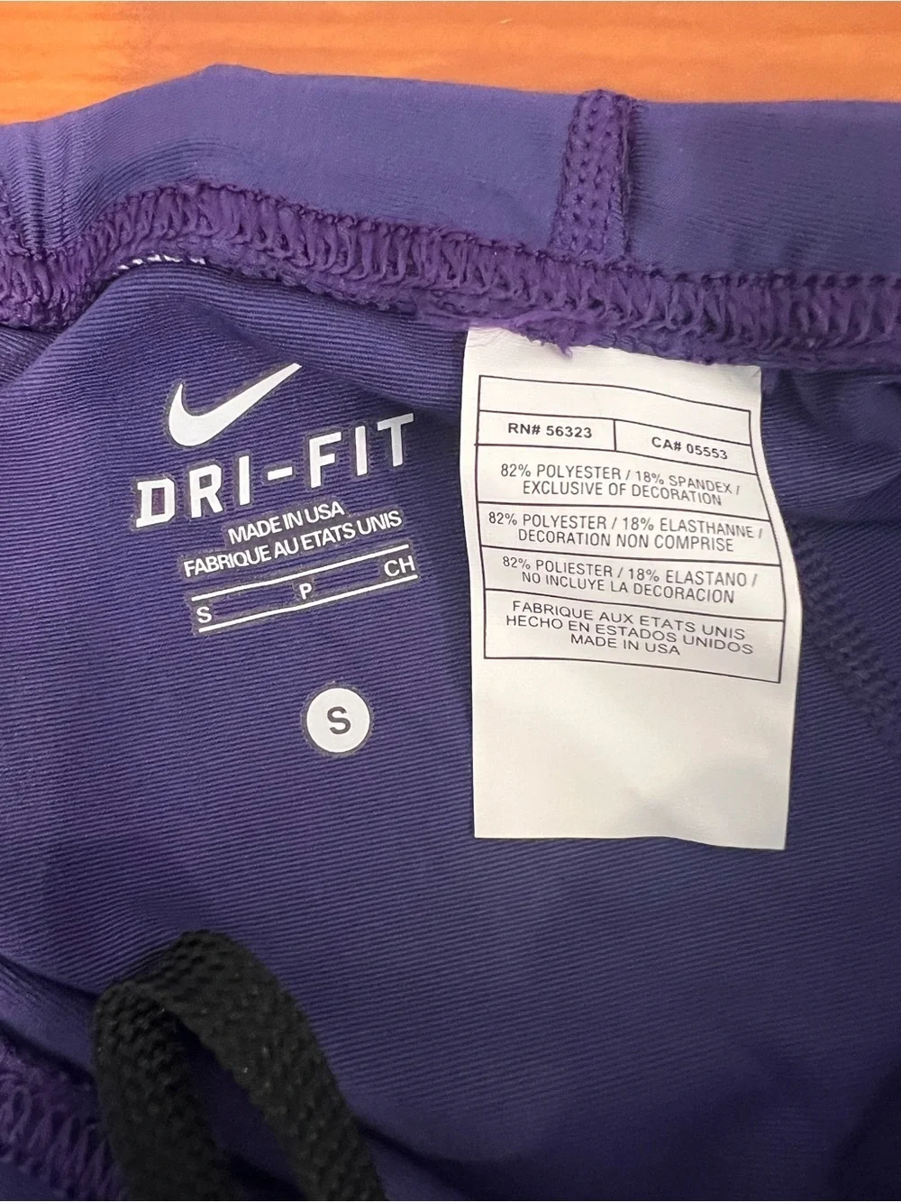 NEW Nike Boys Dri-Fit Running Half Tight Drawstring Shorts Size Medium Purple.